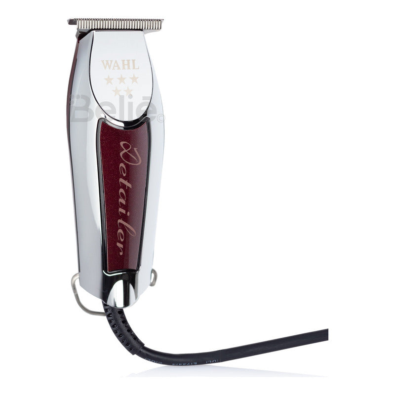 Máquina Terminadora Wahl Detailer 5 Stars Profesional Con Holograma De Autenticidad Trimmer Especial Para Estéticas Y Barberías Color Plateado/tinto