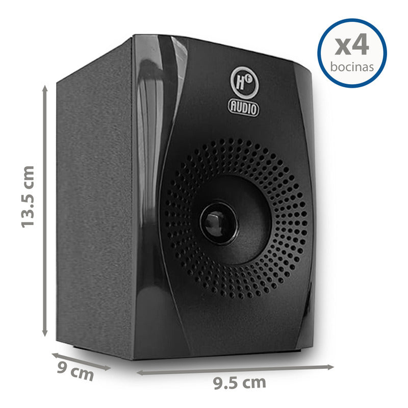 Sistema De Audio 4.1 Hf Audio 2000w 4 Bocinas + Subwoofer
