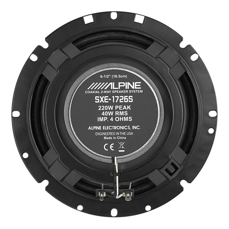 Nuevas Bocinas Alpine 6.5 Altavoces Coaxiales 2 Vías Color Negro