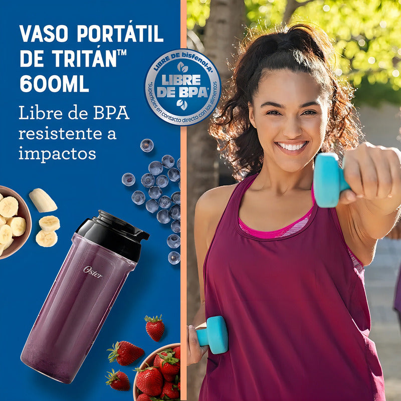 Licuadora Portátil Oster Tipo Nutribullet Sistema De Nutrición Actifit Cuchilla Trituradora Con Vaso Portátil De Tritán