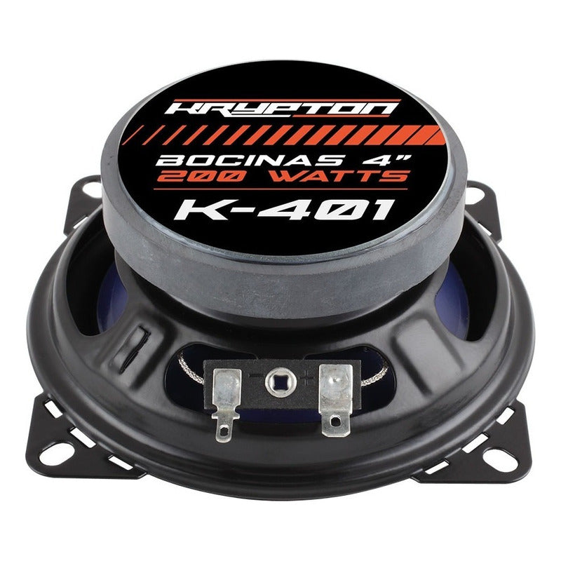 Bocina Krypton 4 Pulgadas Altavoces Sensibilidad 90 Db Color Negro
