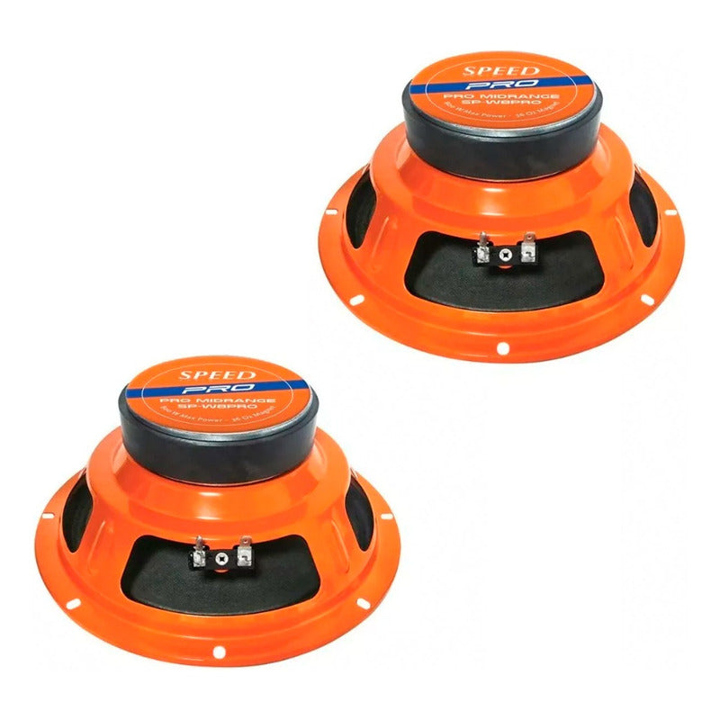 Par De Medios Speed Pro Bocina 8 Pulgadas 800w 4 Ohms