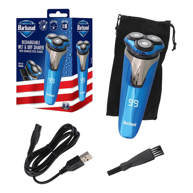 Afeitadora Eléctrica Recargable Shaver Barbasol Para Uso Humedo/seco