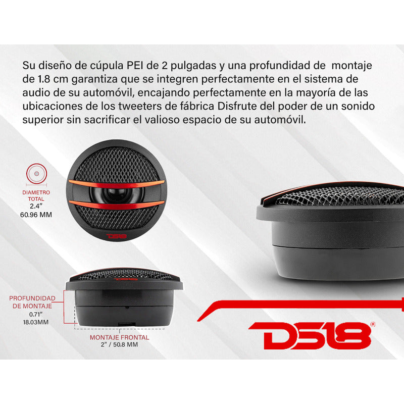 Tweeter Ds18 2 Pulgadas Tx1r 200w Max 50w Rms Rojos Color Rojo