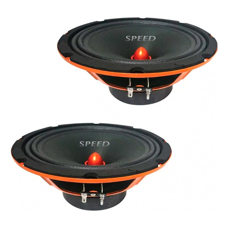 Par De Medios Speed Pro Bocina 8 Pulgadas 800w 4 Ohms