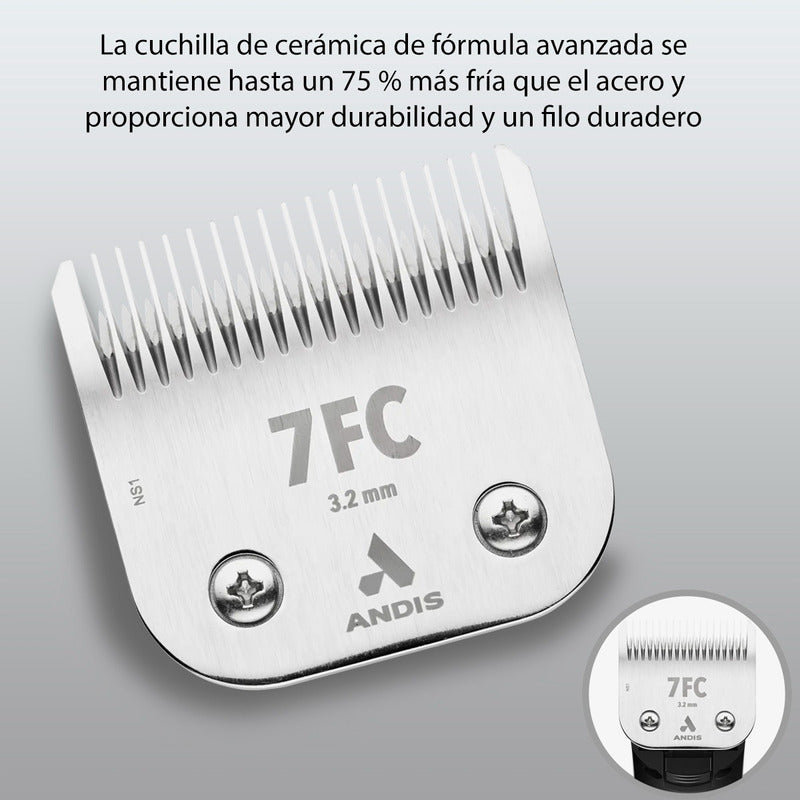 Cuchilla Repuesto Andis Ceramic Edge Acero Inoxidable #7fc