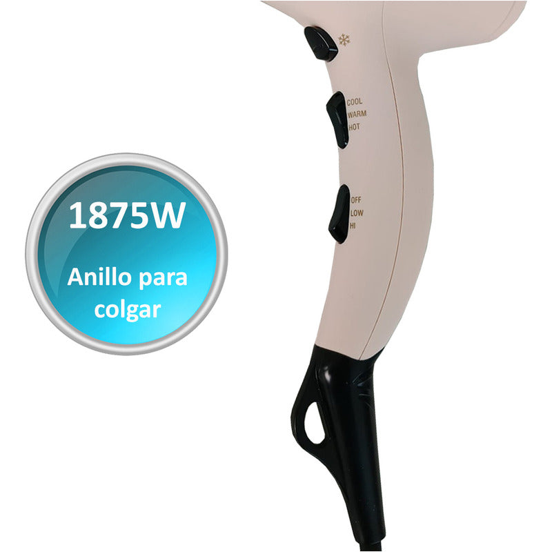 Secadora De Cabello Ionica Andis Con Turmalina, Potencia 1875w, 3 Temperaturas, 2 Velocidades, Botón De Aire Frío