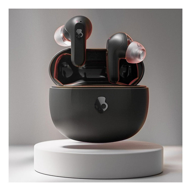 Skullcandy Rail, Auriculares In-ear Inalámbricos Con Cancelación De Ruido, Micrófono, Compatibles Con iPhone Android Y Dispositivos Bluetooth, Negro