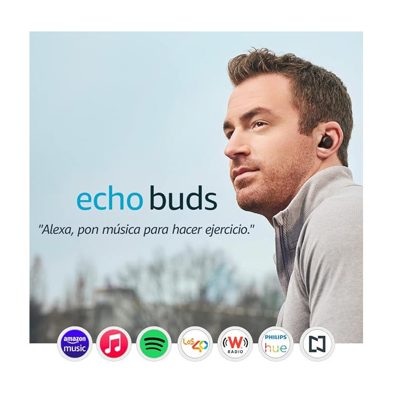 Auriculares Amazon Echo Buds 2da Gen Alexa Cancelación De Sonido Color Negro