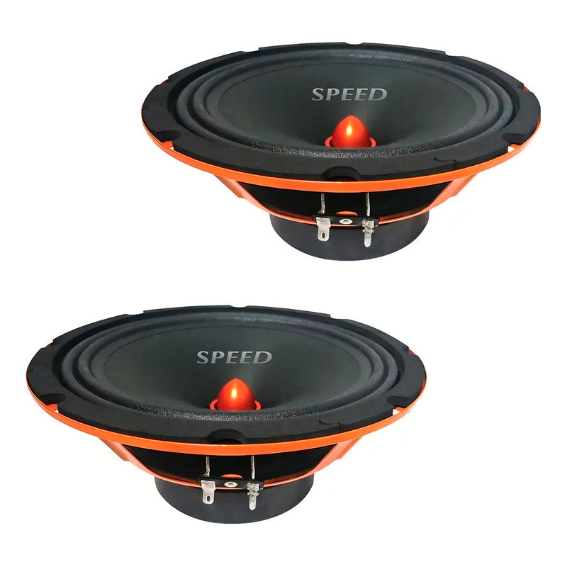 Par De Medios Rangos Open Show 8 PuLG 800w Speed Sp-w8pro Color Negro