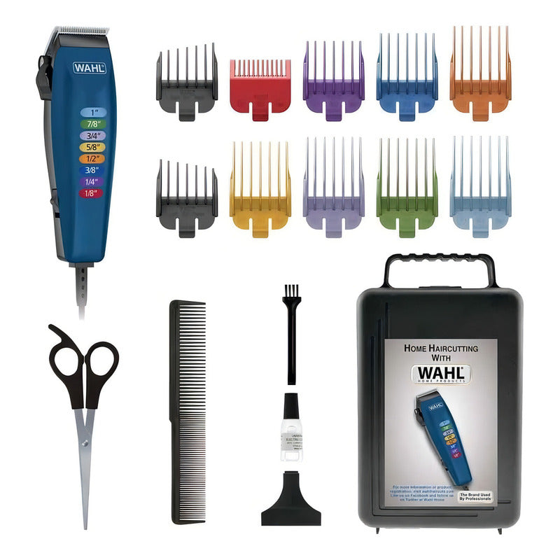 Máquina Para Corte De Cabello Wahl® Color Code Kit 17 Piezas Color Azul
