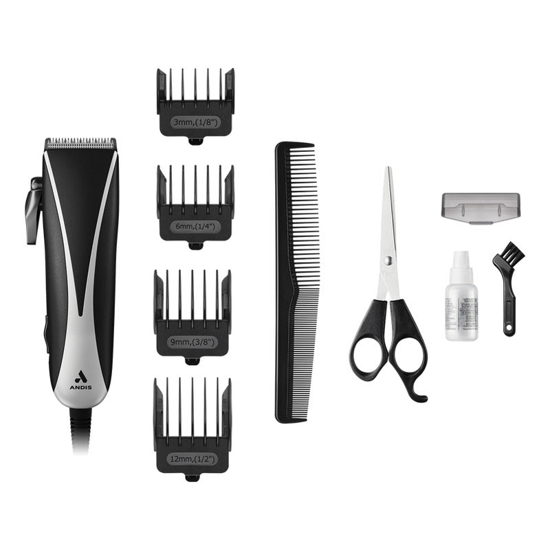 Recortadora De Pelo Andis Ultra Clip 110v Color Negro Series Pm-10 Incluye Kit Con 4 Guías Y Tijeras