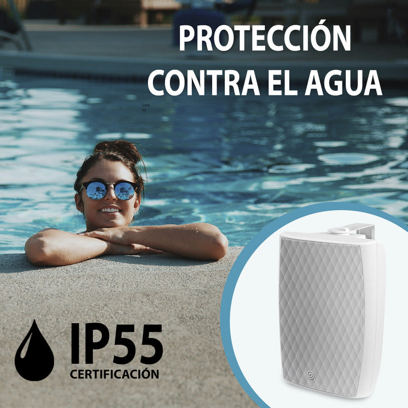 Bocinas Pasivas Para Interior Y Exterior Pure Acoustics Medida 6.25 Color Blanco 1 Pieza