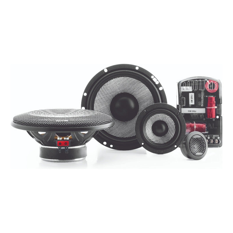 Set De Medios Focal Access 165as3 6.5 3vias 160w Max Color Negro