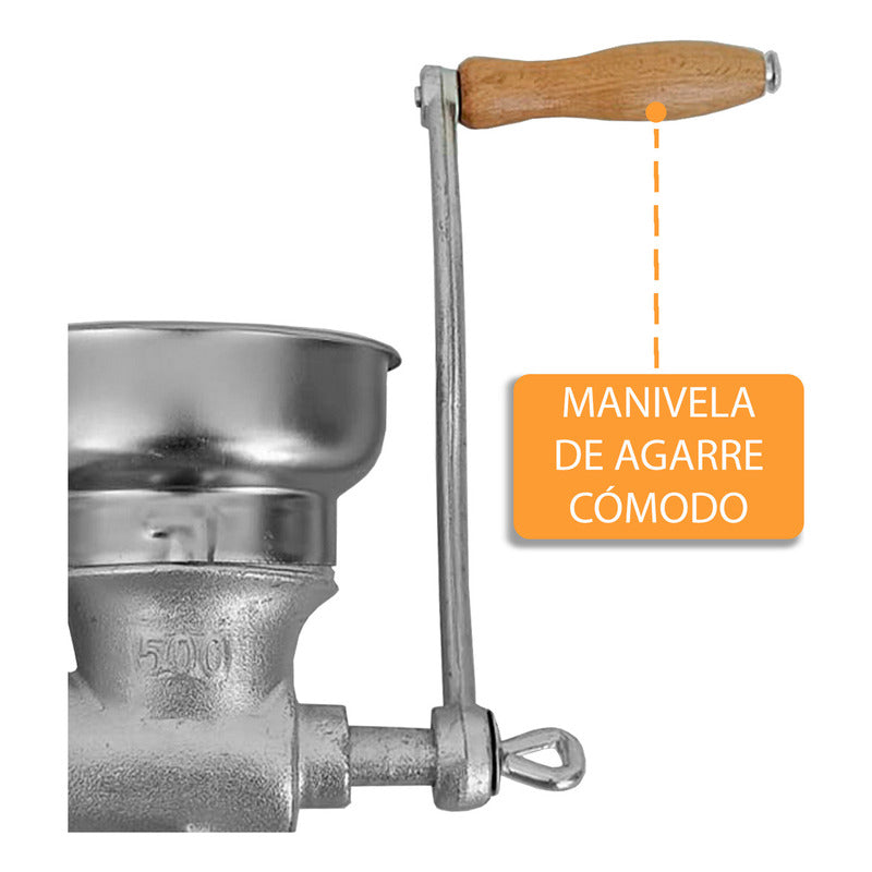 Molino De Grano Manual, Molino Ideal Para Nixtamal, Granos Y Cereales, Molino Operado A Mano Con Manivela