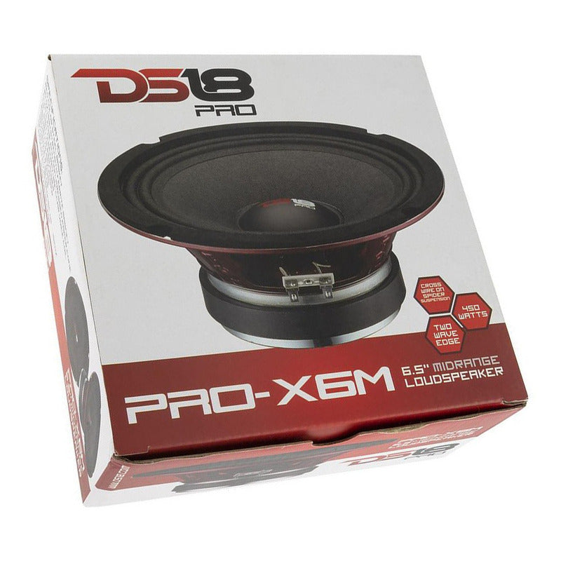 Medios 6 6.5 Pulgadas Woofer Ds18 Pro X6m 450w Audio Auto Color Negro