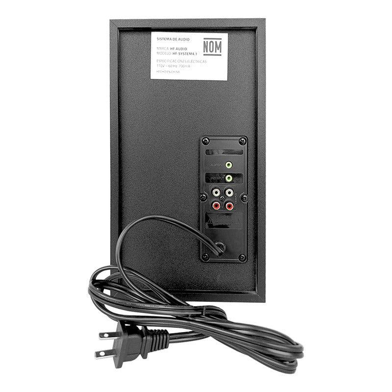 Sistema De Audio 4.1 Hf Audio 2000w 4 Bocinas + Subwoofer