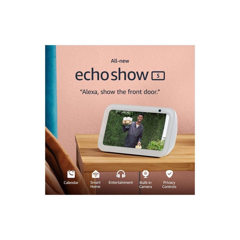 Echo Show 5 Completamente Tercera Generación, Versión Color Glacier White