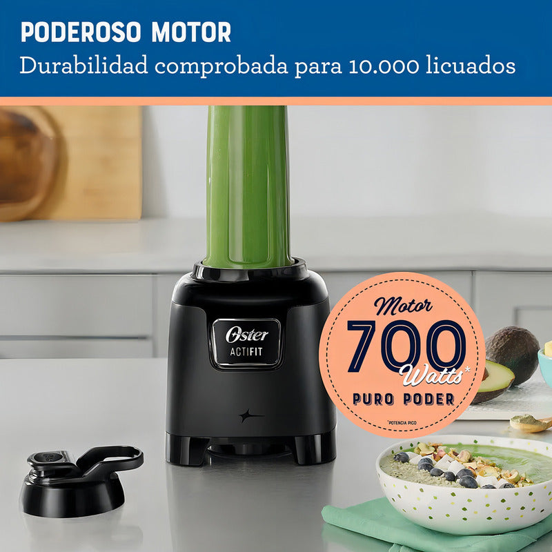 Licuadora Portátil Oster Tipo Nutribullet Sistema De Nutrición Actifit Cuchilla Trituradora Con Vaso Portátil De Tritán