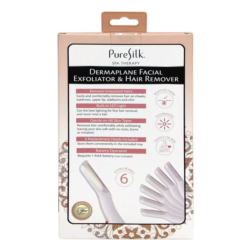 Depiladora Pure Silk Removedor De Vello Facial, Luz Led