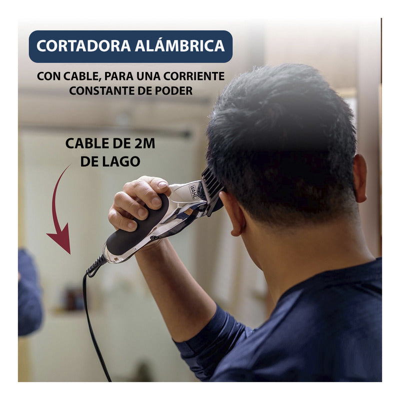 Máquina Cortadora De Cabello Whal Chrome Pro 24pzas Estuche