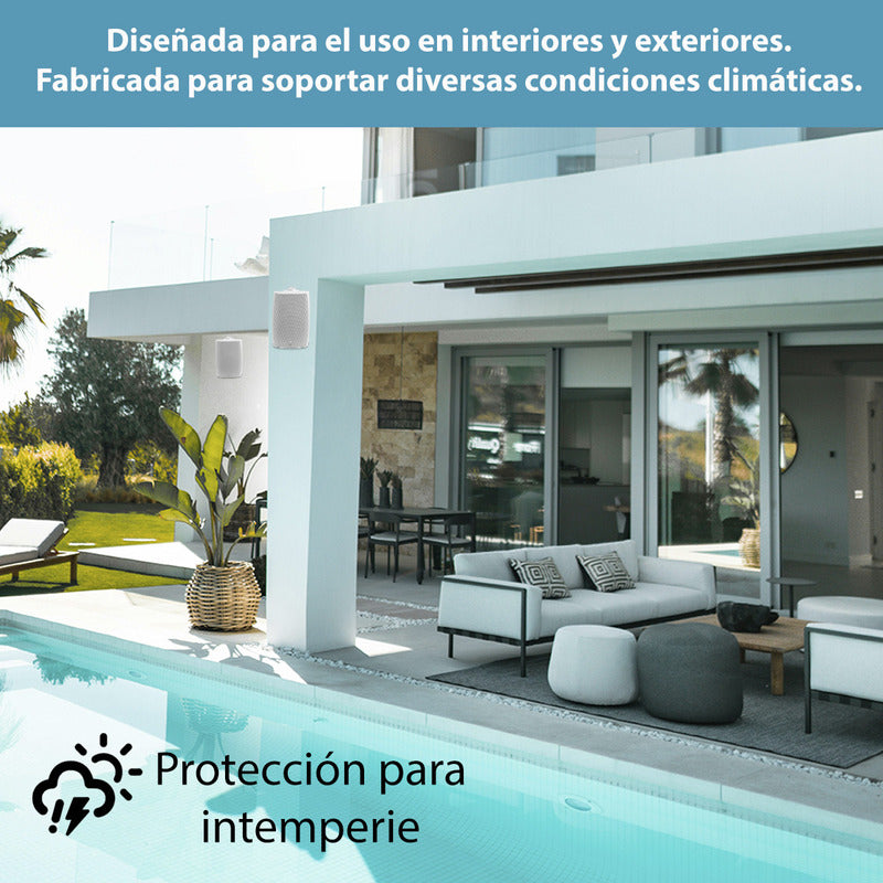 Bocinas Pasivas Para Interior Y Exterior Pure Acoustics Medida 6.25 Color Blanco 1 Pieza