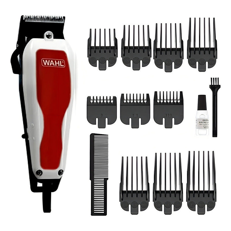 Máquina Wahl® Complete Haircutting Kit 17 Piezas Cortadora De Pelo Color Rojo/blanco