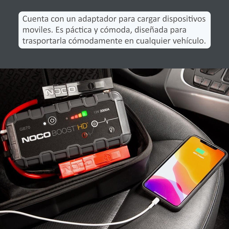 Arrancador De Batería Portátil Noco Boost Hd Gb70 2000a