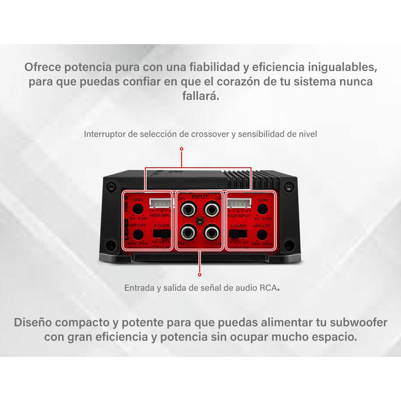 Amplificador Ds18 G1000.4 4 Canales Clase D 1000w Max Negro