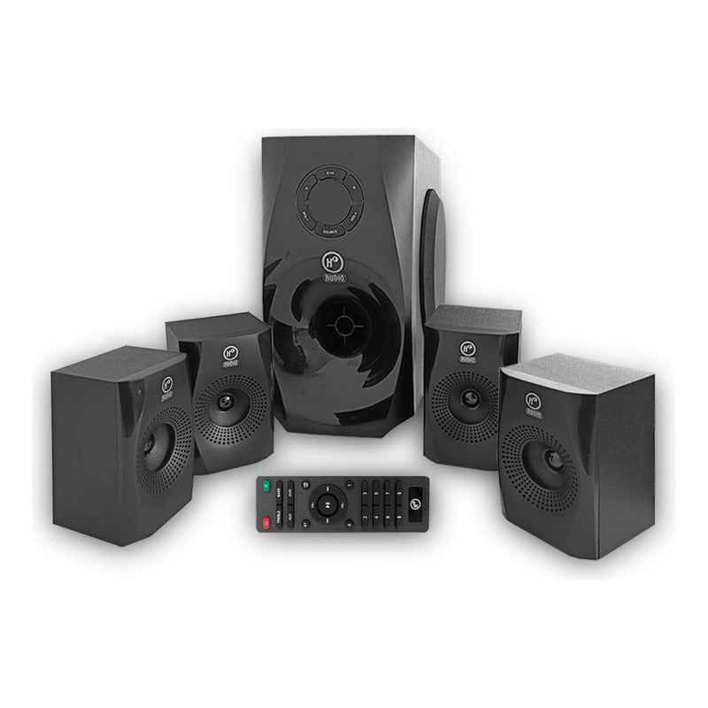 Sistema De Audio 4.1 Hf Audio 2000w 4 Bocinas + Subwoofer
