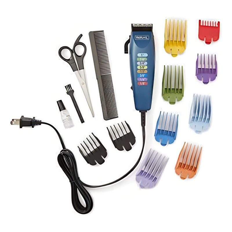 Máquina Para Corte De Cabello Wahl® Color Code Kit 17 Piezas Color Azul