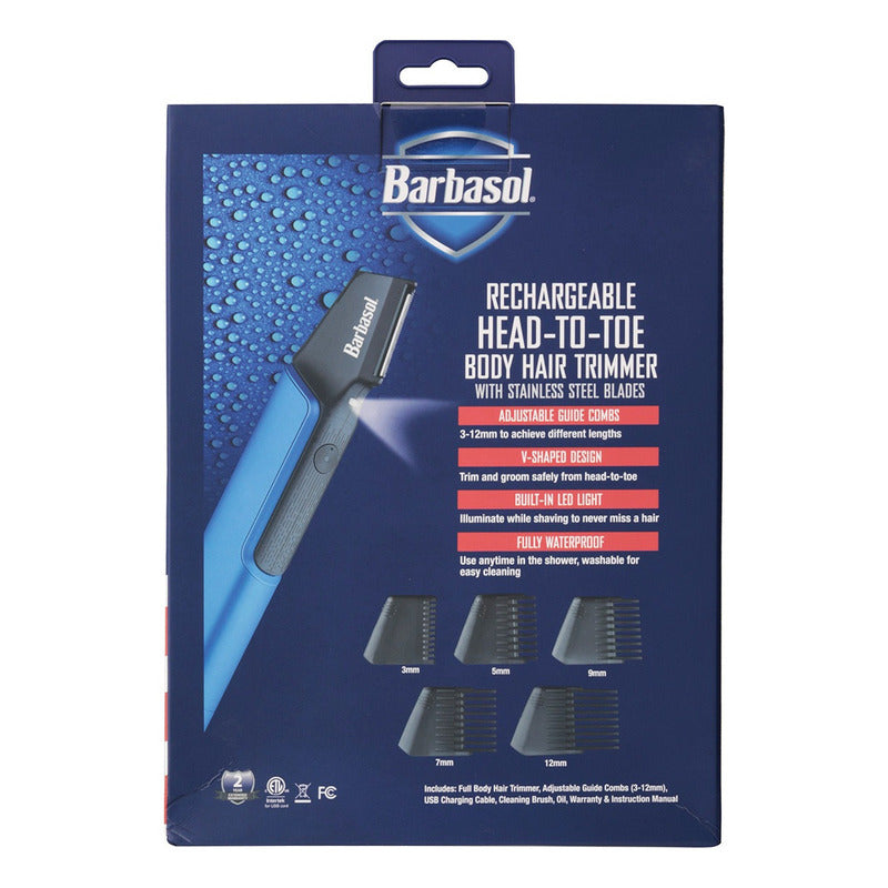 Recortadora Inalámbrica Barbasol Corporal Pies A Cabeza Color Azul Acero
