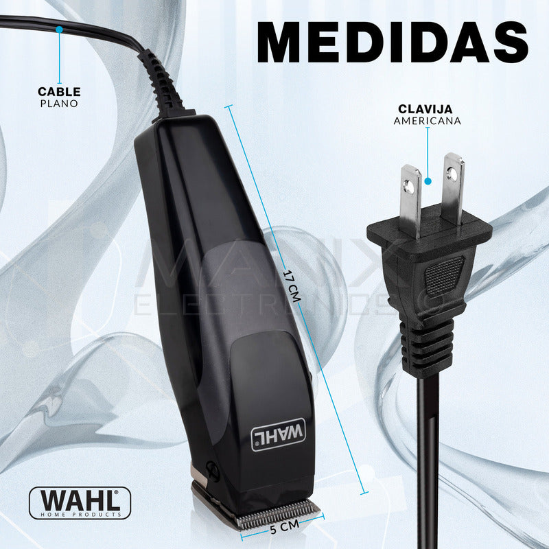 Maquina Wahl Clipper Kit Completo Para Cortar Pelo 17 Piezas Color Negro