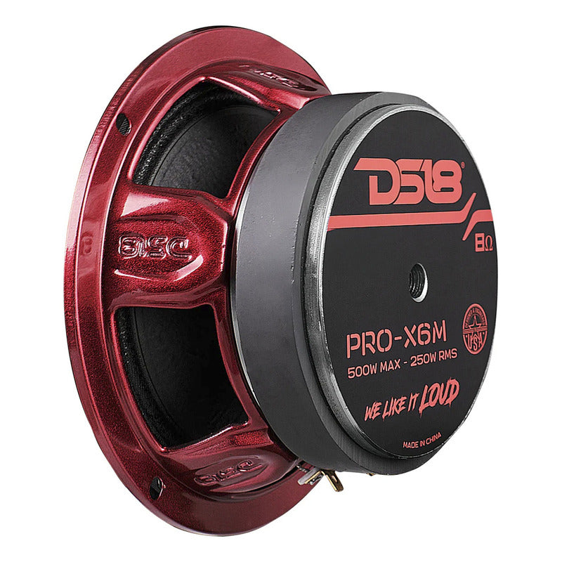 Medios 6 6.5 Pulgadas Woofer Ds18 Pro X6m 450w Audio Auto Color Negro