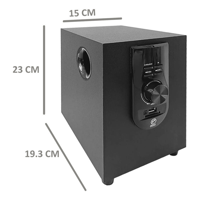 Mini Componente 2.1 Hf Audio 1000w Bluetooth Usb Sd