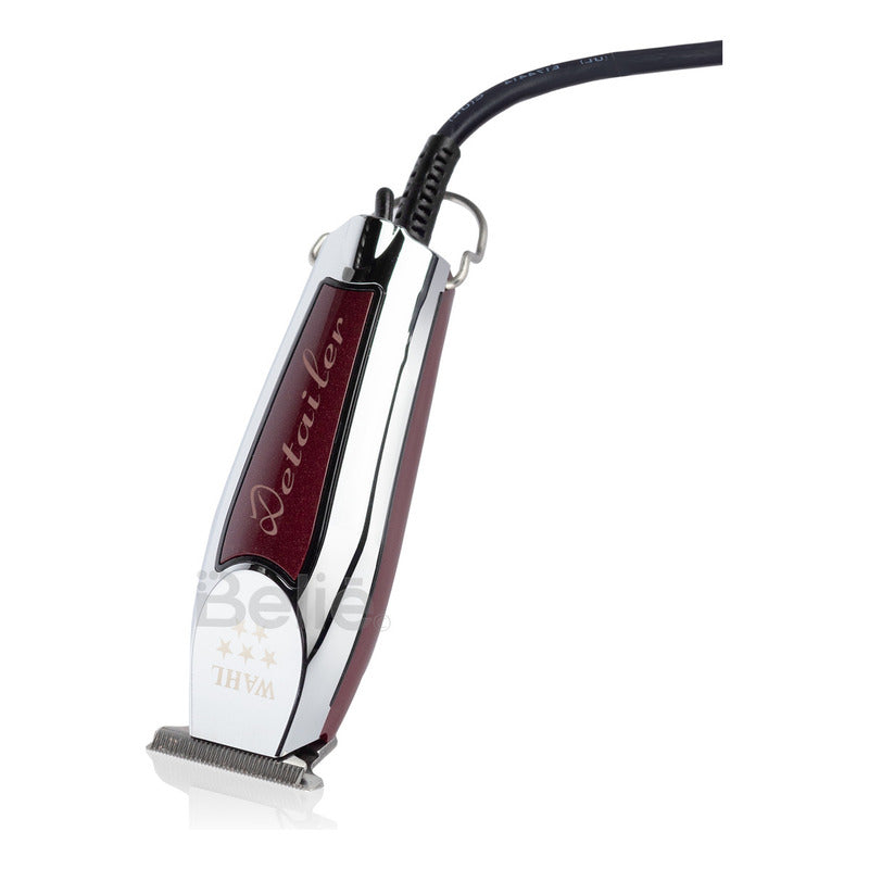 Máquina Terminadora Wahl Detailer 5 Stars Profesional Con Holograma De Autenticidad Trimmer Especial Para Estéticas Y Barberías Color Plateado/tinto