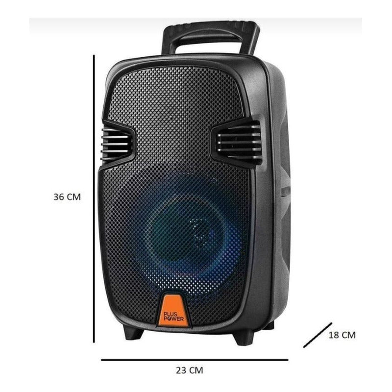 Bocina Plus Power Portátil Con Bluetooth Pp-baf8p Negro