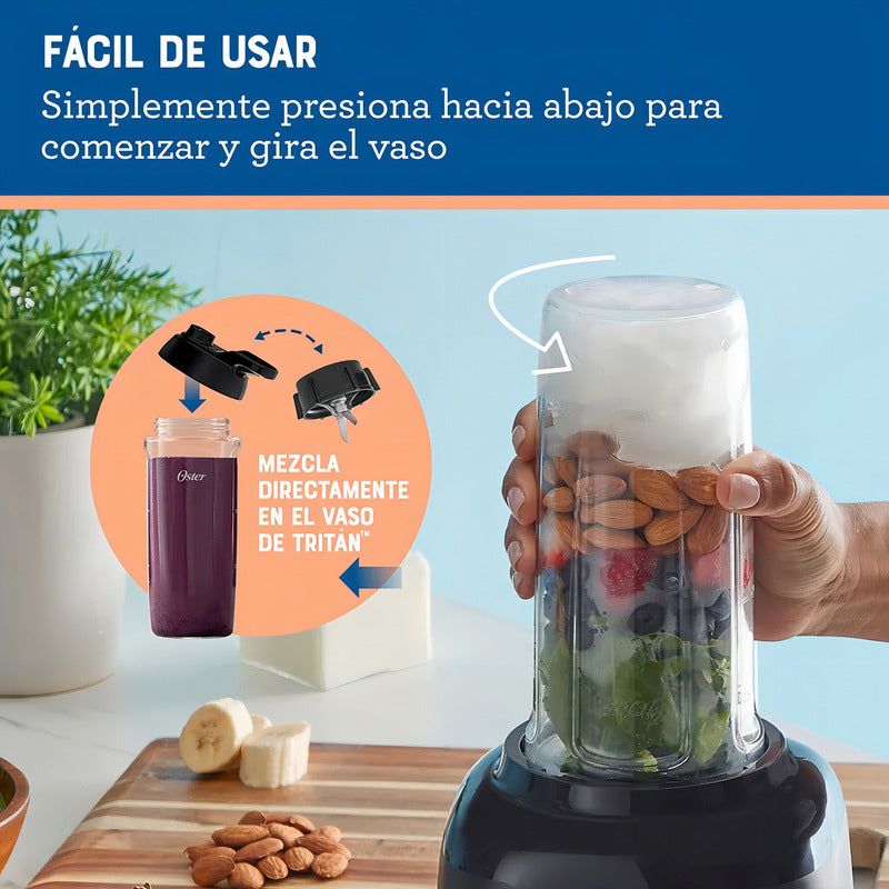 Licuadora Portátil Oster Tipo Nutribullet Sistema De Nutrición Actifit Cuchilla Trituradora Con Vaso Portátil De Tritán