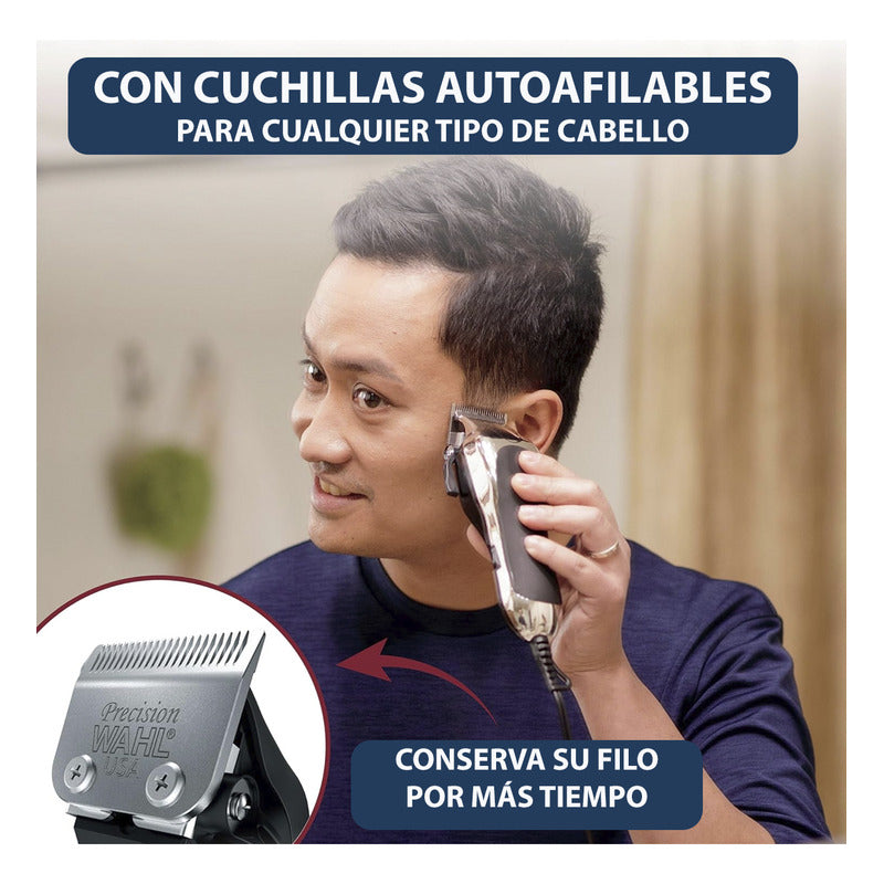 Máquina Cortadora De Cabello Whal Chrome Pro 24pzas Estuche