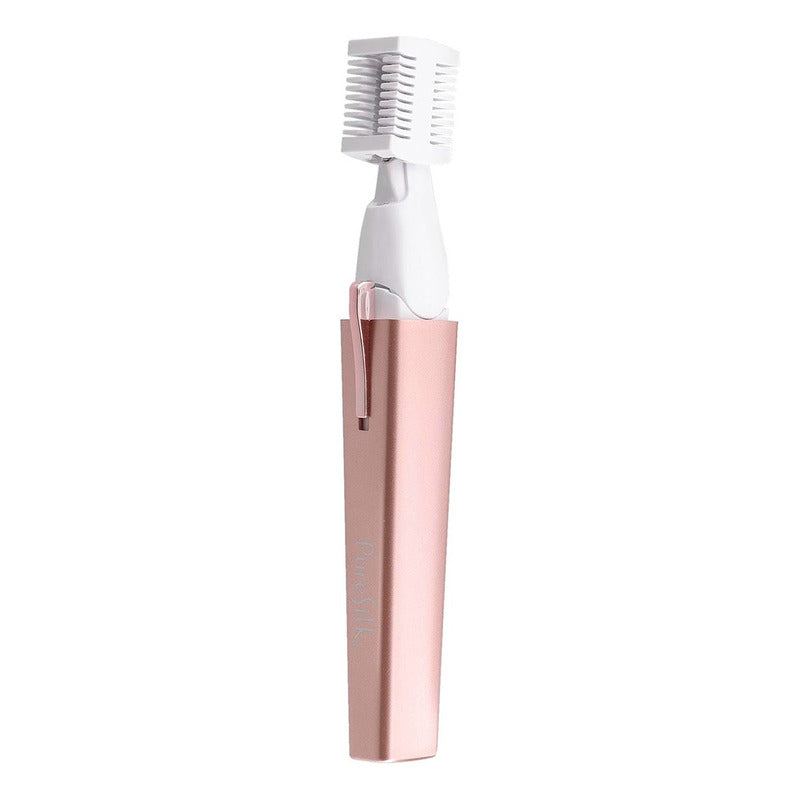 Recortadora Pure Silk Cara, Bikini Y Áreas Delicadas Luz Led Color Rosa