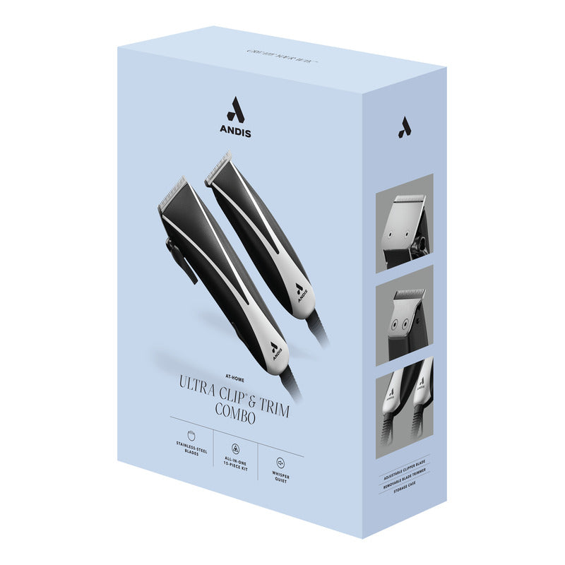 Combo Ultra Clip Andis Rasuradora Y Recortadora Cabello Pm10
