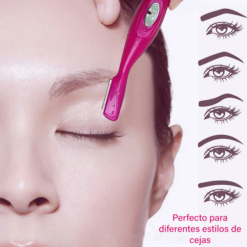 Depiladora Facial Pure Silk Perfecta Para Rostro Y Cejas Color Purpura Requiere Una Pila Aa Para Su Uso