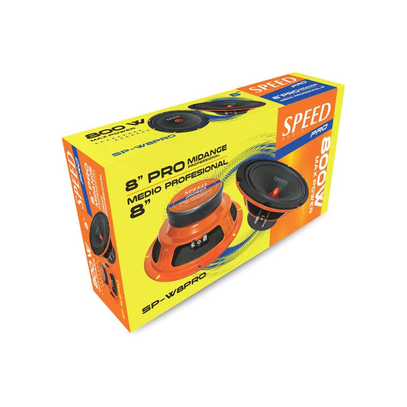 Par De Medios Rangos Open Show 8 PuLG 800w Speed Sp-w8pro Color Negro