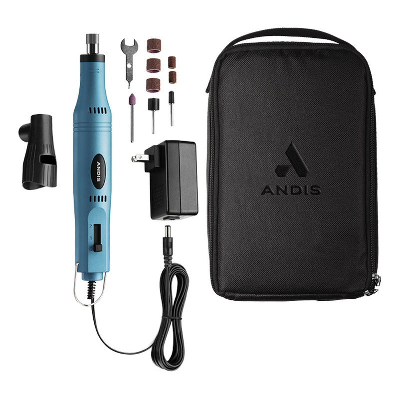 Kit De Pulidor De Uñas Profesional Andis Para Mascotas, Modelo Ang-1, Incluye 13 Piezas, 2 Velocidades, 3 Ruedas Limador De Diferentes Tamaños