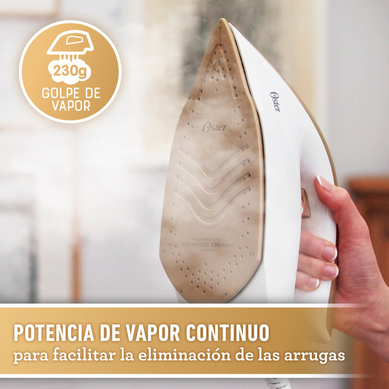 Estación De Planchado A Vapor Para Ropa Oster Central De Vapor Press-xpress Con Tanque De Agua De 1.7 Litros Color Blanco Gcstsg1200