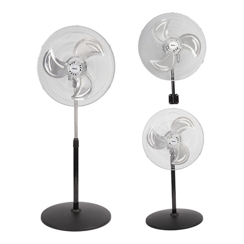 Ventilador Dace 3 En 1 Base Clip 18 100w Holbox V318104 Color De La Estructura Negro Color De Las Aspas Cromo Diámetro 18 Cm Material De Las Aspas Metal