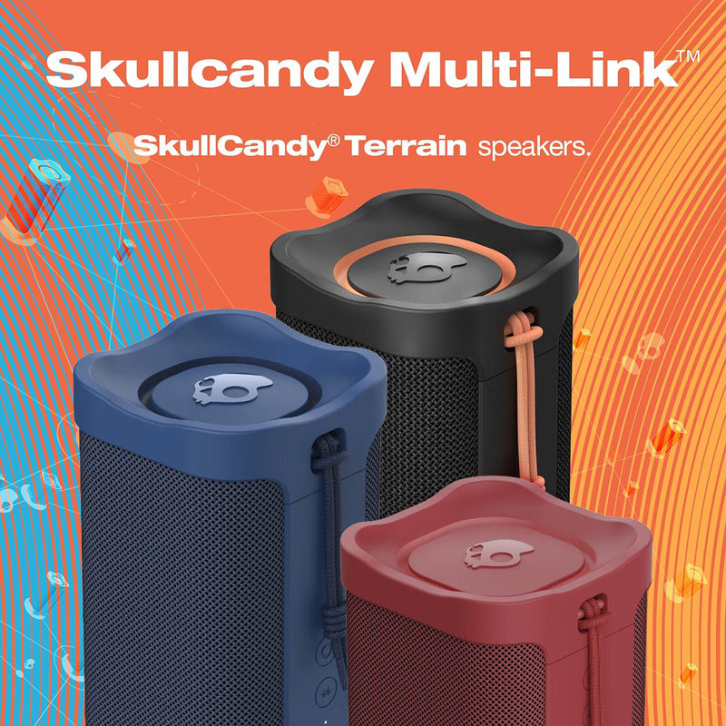Skullcandy Terrain Xl Bocina Inalámbrico Bluetooth Ipx7 Impermeable, Autonomía De Batería De 18 Horas, Correa De Nailon Color Azul