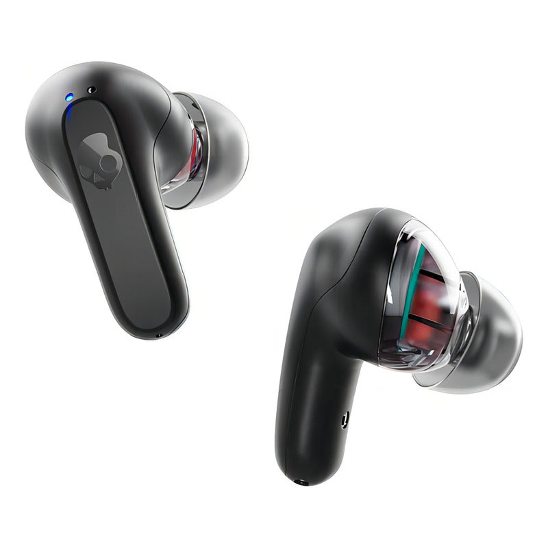 Skullcandy Rail, Auriculares In-ear Inalámbricos Con Cancelación De Ruido, Micrófono, Compatibles Con iPhone Android Y Dispositivos Bluetooth, Negro