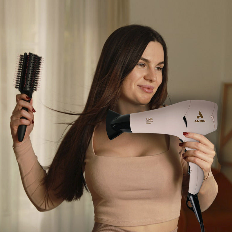 Secadora De Cabello Ionica Andis Con Turmalina, Potencia 1875w, 3 Temperaturas, 2 Velocidades, Botón De Aire Frío