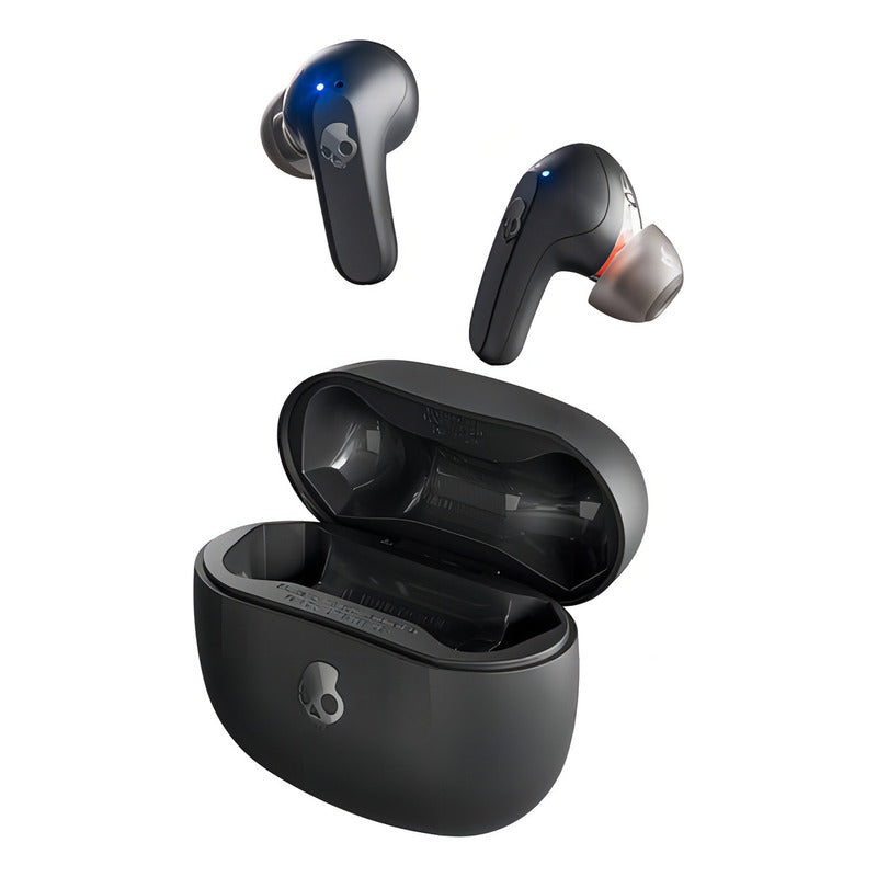 Skullcandy Rail, Auriculares In-ear Inalámbricos Con Cancelación De Ruido, Micrófono, Compatibles Con iPhone Android Y Dispositivos Bluetooth, Negro